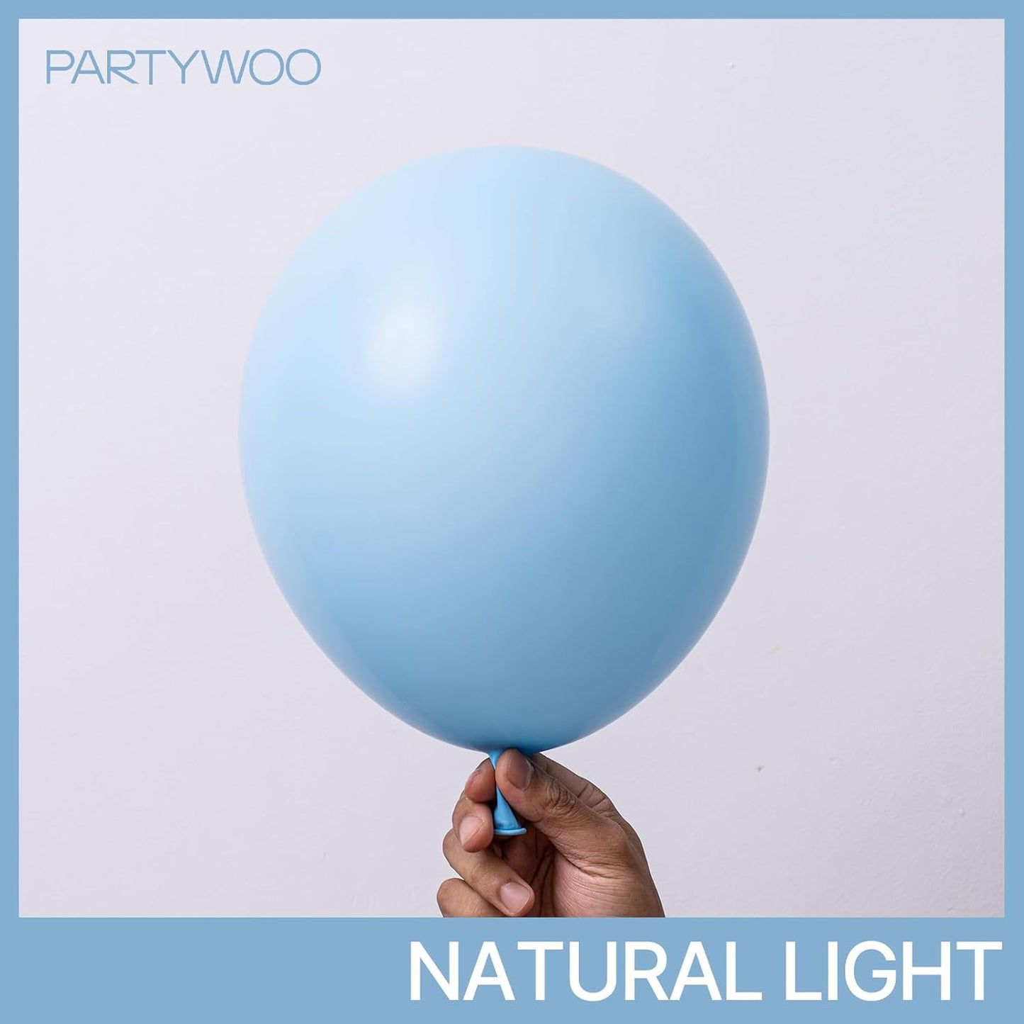 PartyWoo Light Blue Balloons 128 pcs Different Sizes of 18 12 10 5 Inch Baby Pastel Sky Aqua Blue Balloon Arch Kit Garland for Graduation Baby Shower Gender Reveal Birthday Party Decorations Blue-Y4