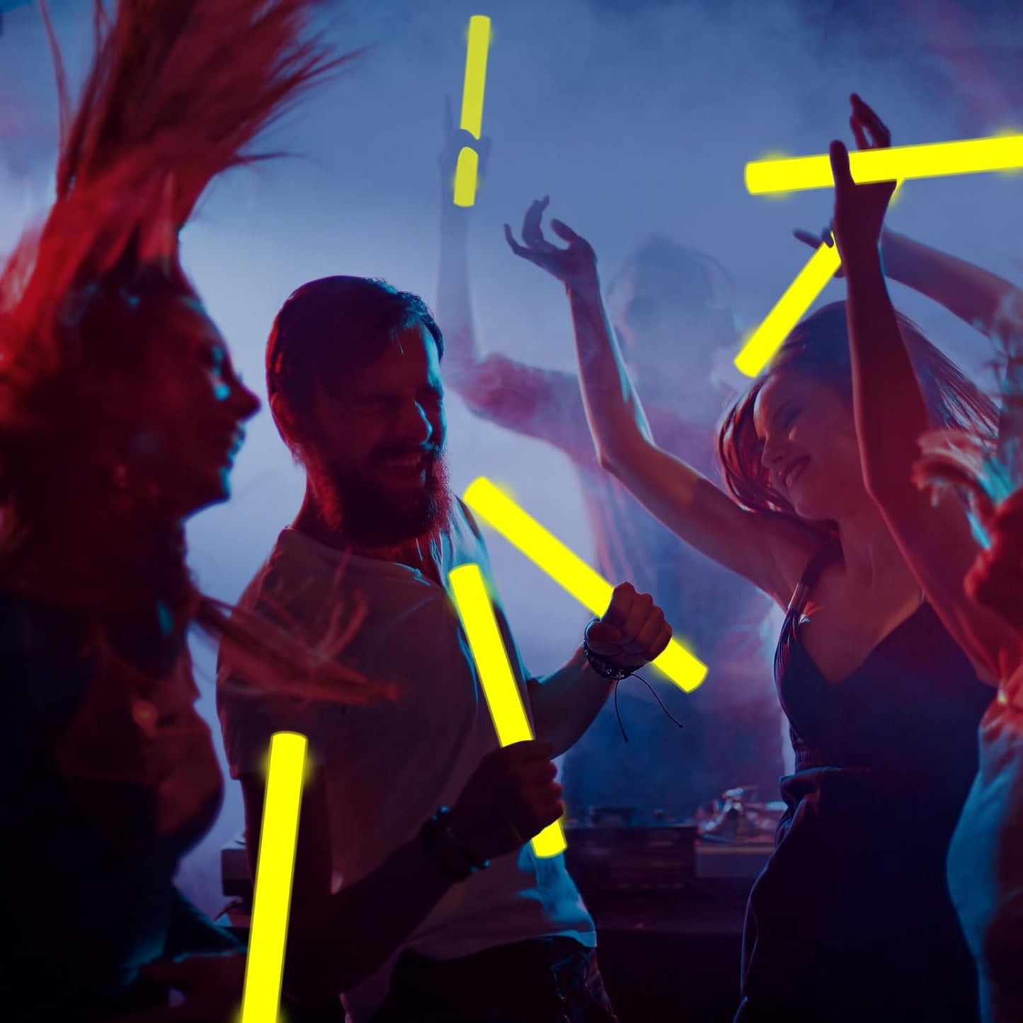 Glow Foam Wand, 36 Pcs Giant Yellow LED Light Up Sticks Flashing Glowing Baton Wands Party Supplies for Easter, Wedding, Raves,Concert,Birthday,Christmas, Halloween