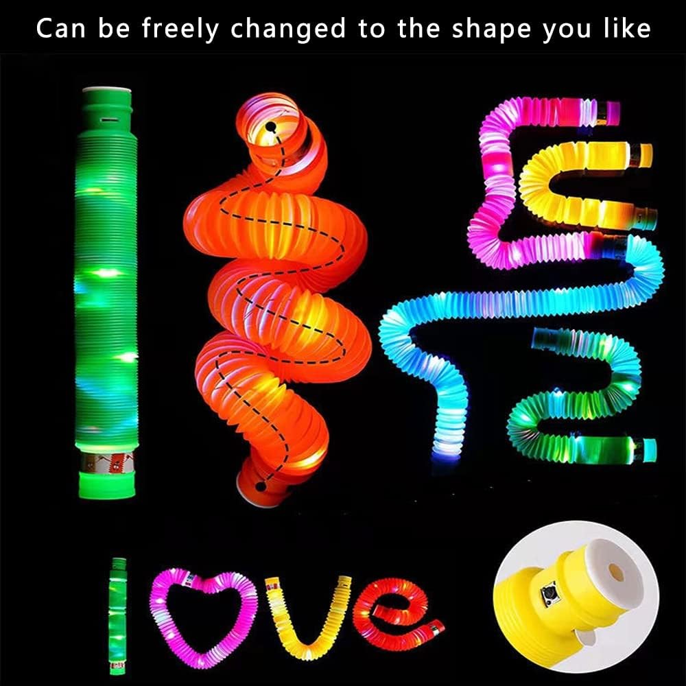 24PCS Multicolor Light Up Glow Necklaces Bracelets Party Favors Accessories for , Glow Sticks Pop Tubes for kids,Glow Birthday Camping Wedding Party Supplies Decorations for Boys Girls