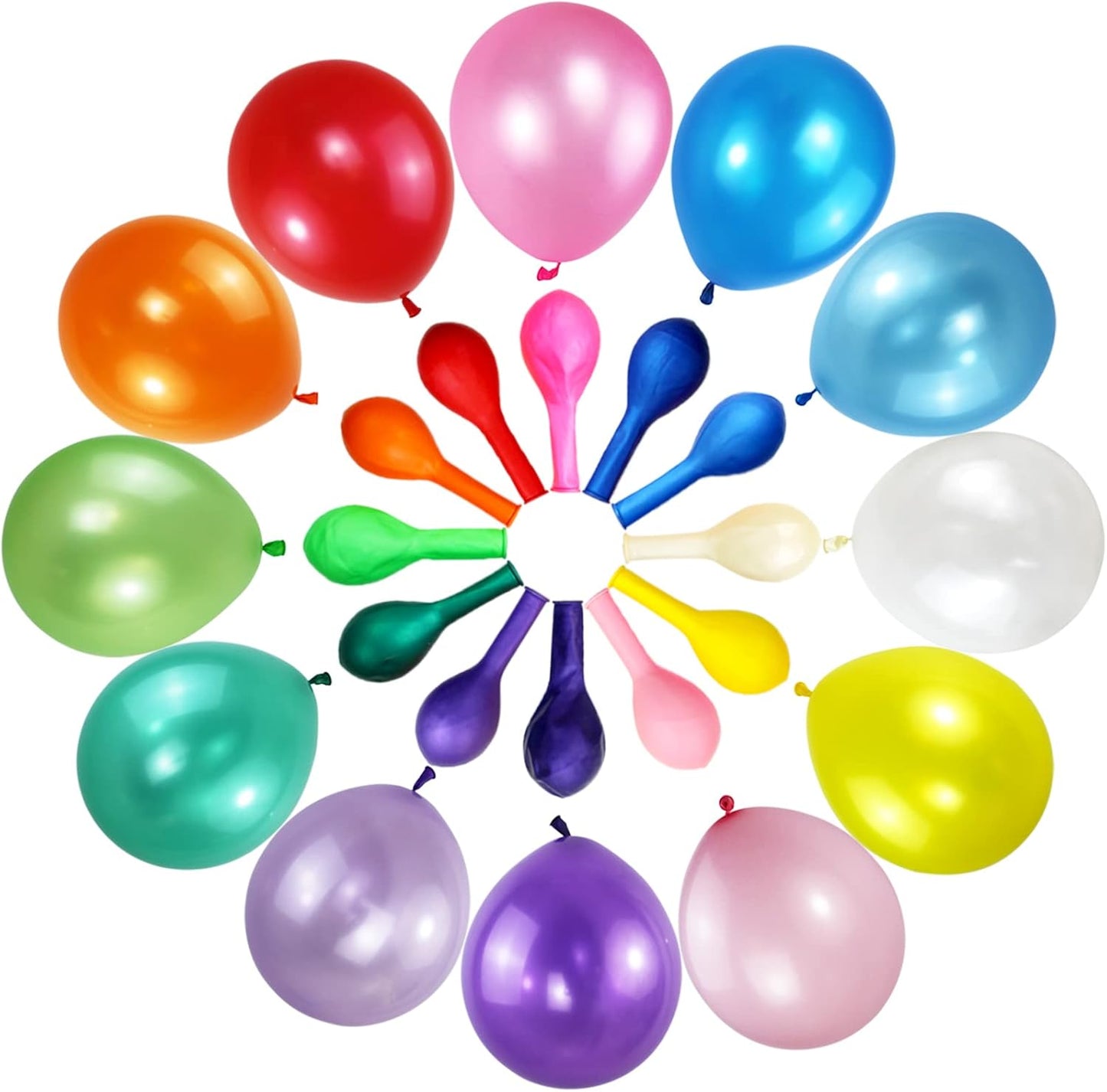 120Pcs Balloons Assorted Colors,12 Inch Latex Party Balloon for Birthday Party, Light Multi Color Ballons Rainbow Balloons for Wedding Baby Shower Supplies.(Assorted)