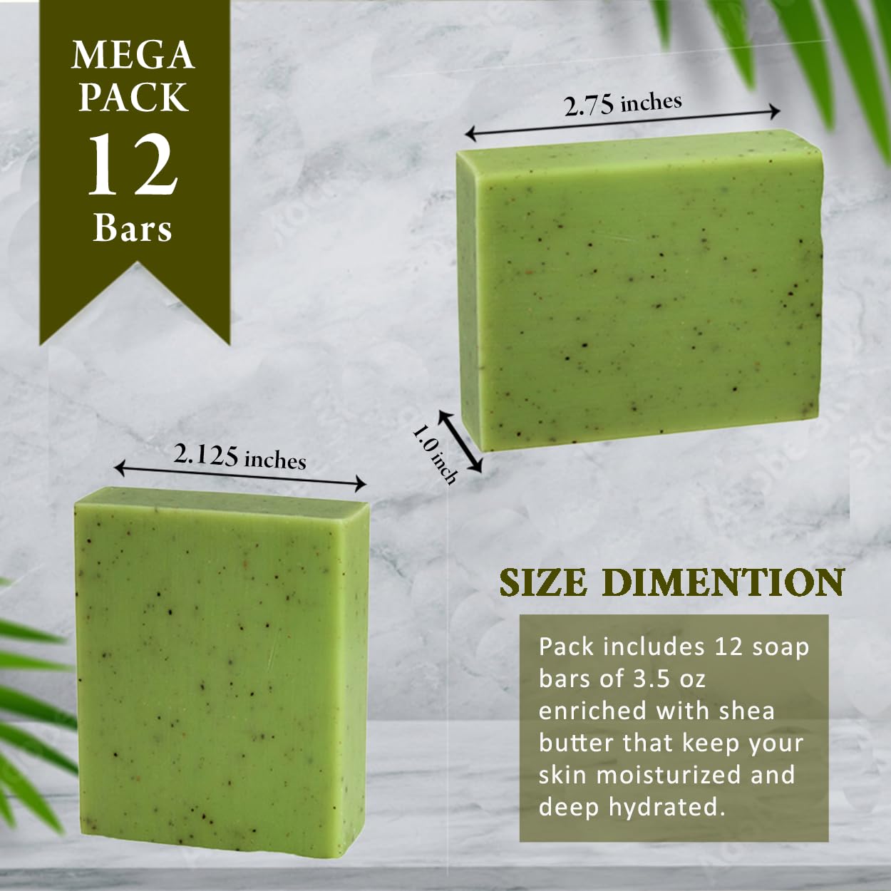 Simple Scents Australia Eucalyptus Scented Natural Soap Bars (12 Bars), 3.5oz Moisturizing French Triple Milled Soap Bars Enriched with Shea Butter - Pure Plant Oil Bath & Body Soaps