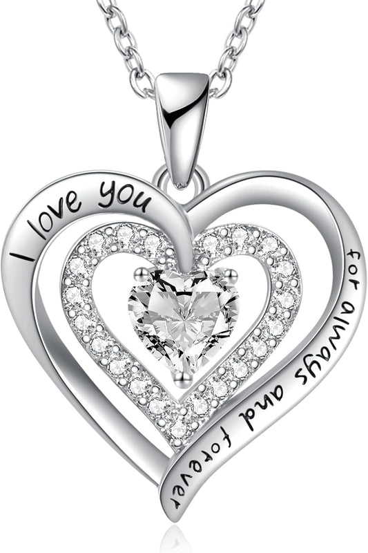 REDBEE Necklaces for Women Birthstone Heart Necklace Jewelry for Wife Girlfriend Woman Necklace