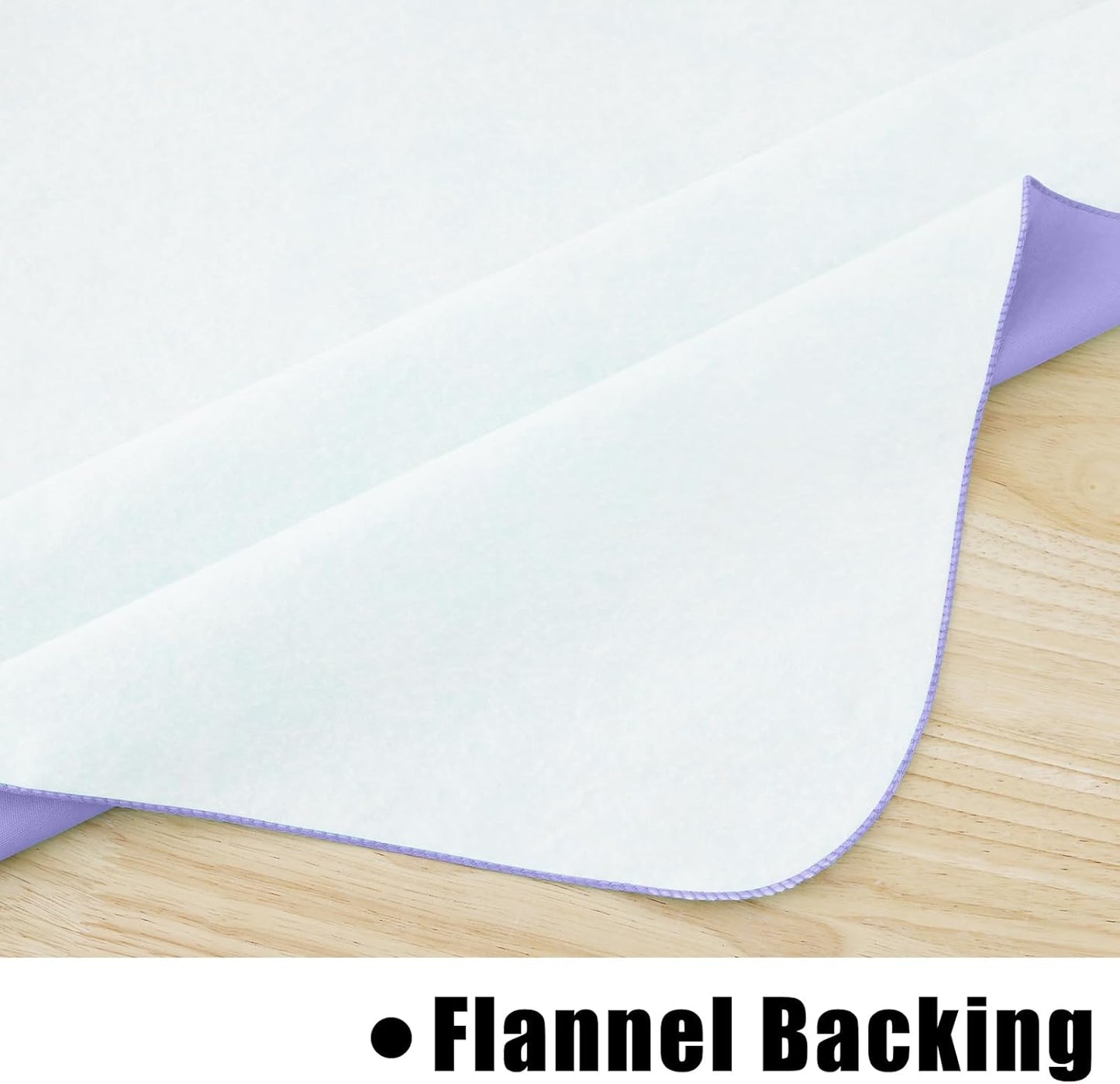 homing Rectangle Vinyl Tablecloth, Waterproof Spillproof Plastic Flannel Backed Table Cloth, Wipe Clean Table Cover for Dining, Buffet Parties and Camping (Lavender, 52" x 70")