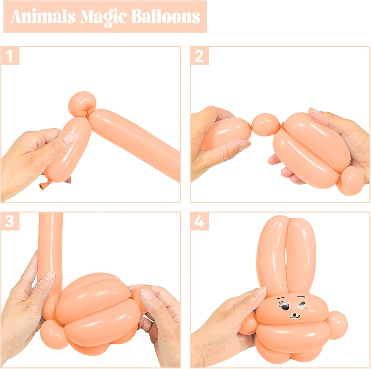 260 Long Balloons 100 Pack Pastel Orange Twisting Animal Balloons Thickening Latex Modeling Long Magic Balloons for Animal Model Weddings Birthdays Festival Party Decorations