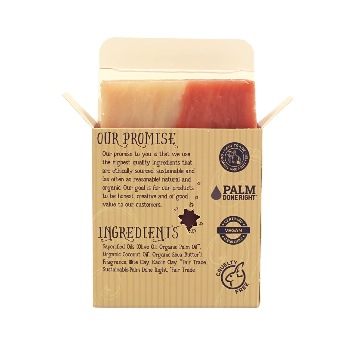 Natural Cherry Almond Bar Soap - Gentle Cleansing for Sensitive Skin, Spicy - 3 Pack