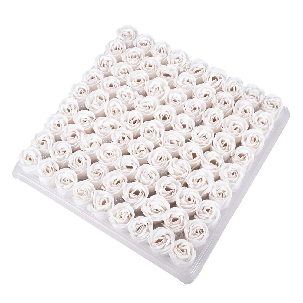 Weiye 81PCS Soap Rose Flower - Flora Scented Soap Rose Flower - Plant Essential Oil Soap, for Anniversary/Birthday/Wedding/Valentine’s Day/Mother’s Day