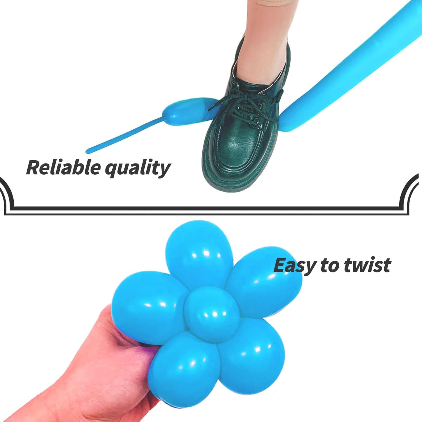 Light Blue Long Balloons Premium 260 Twisting Balloons Animals Magic for Birthday Kids Wedding Party Supply 100pcs