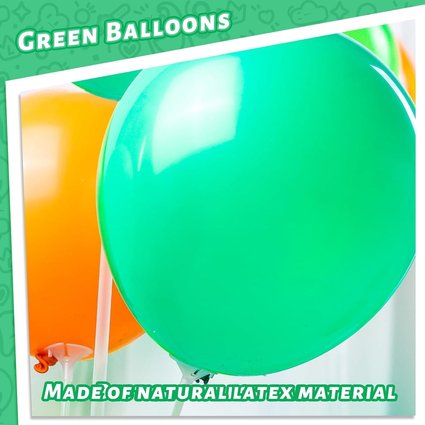 LovesTown 15PCS Party Balloons 18inch, Matte Green Latex Balloons Garland Arch Matt Balloons for Birthday Jungle Family Reunion Engagement Graduation Anniversary Party St. Patrick's Day Decorations