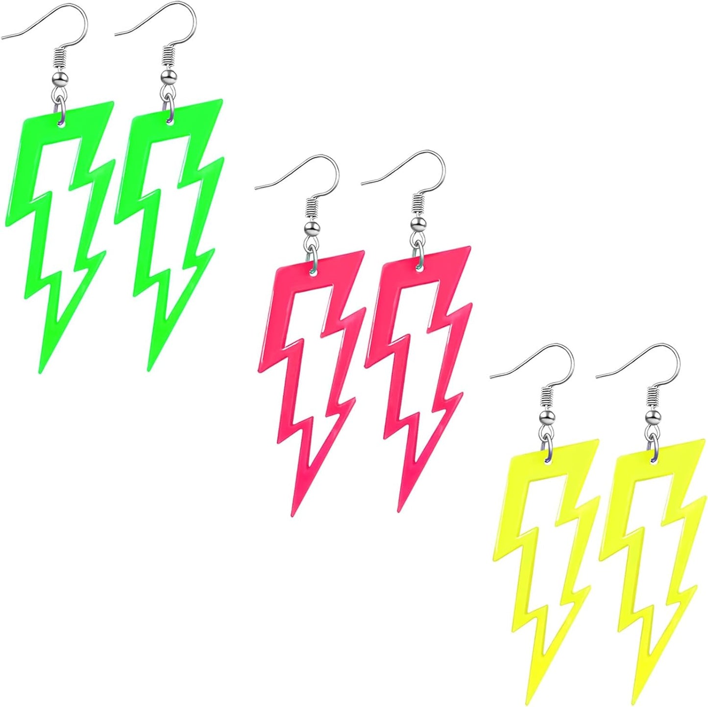 80s 90s Neon Earrings for Women Retro Cassette Tape Hoop Earring Candy Color Lightweight Acrylic Stud Dangle Earrings for 80S Costume Outfits Dancing Glow Party Accessories