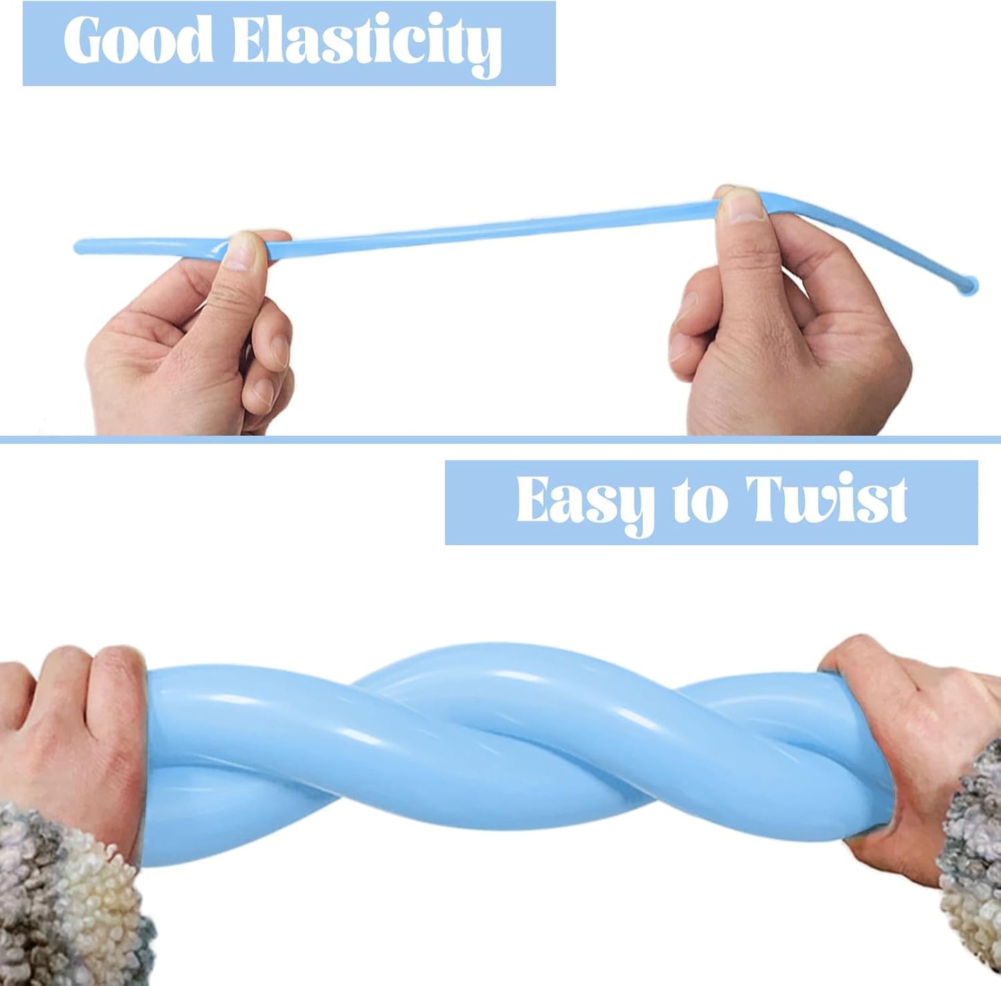 100 pcs 260 Long Balloons (Pastel Blue Balloons)