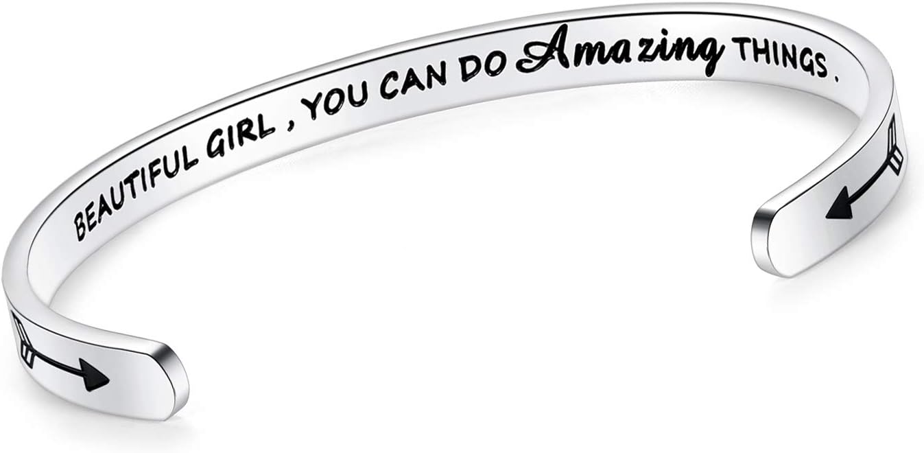 SAM & LORI Personal Bracelets for Teens/Women-Inspirational Jewelry Gifts (Various Designs) for Daughter/Sister/Mom/Friends-Adjustable Bracelet in a Pretty Gift Box