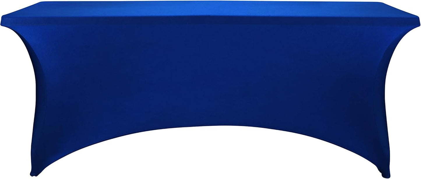 LZY Spandex Fitted Stretch Table Cover for 6 ft or 4ft or 8ft Folding Table, Rectangular Cocktail Tablecloth, Perfect for Party or Banquet