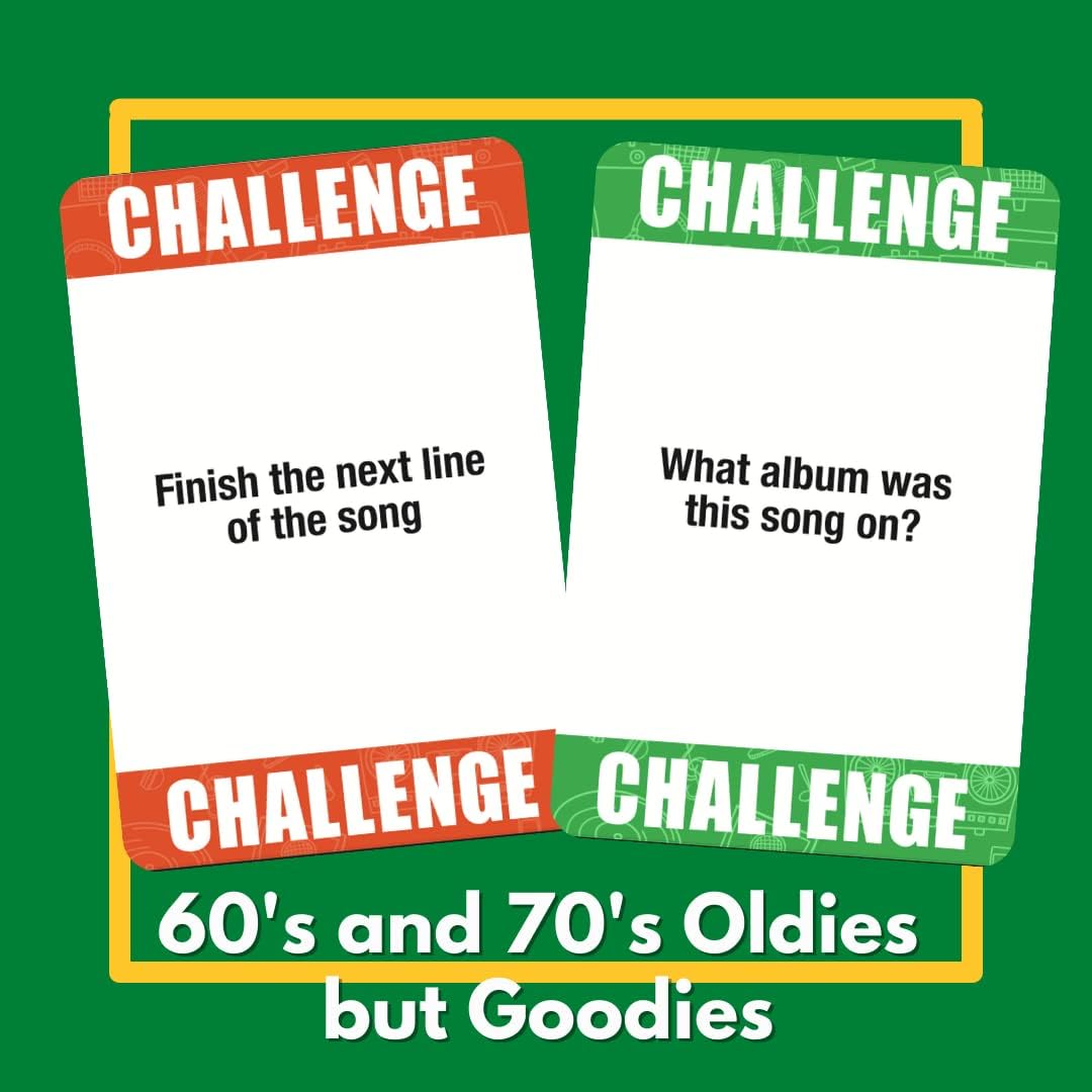 Lyrically Correct '60s & '70s Music Trivia Card Game - Oldies but Goodies Edition - Finish The Lyrics Challenge, Fun for Adults, Party or Family Night