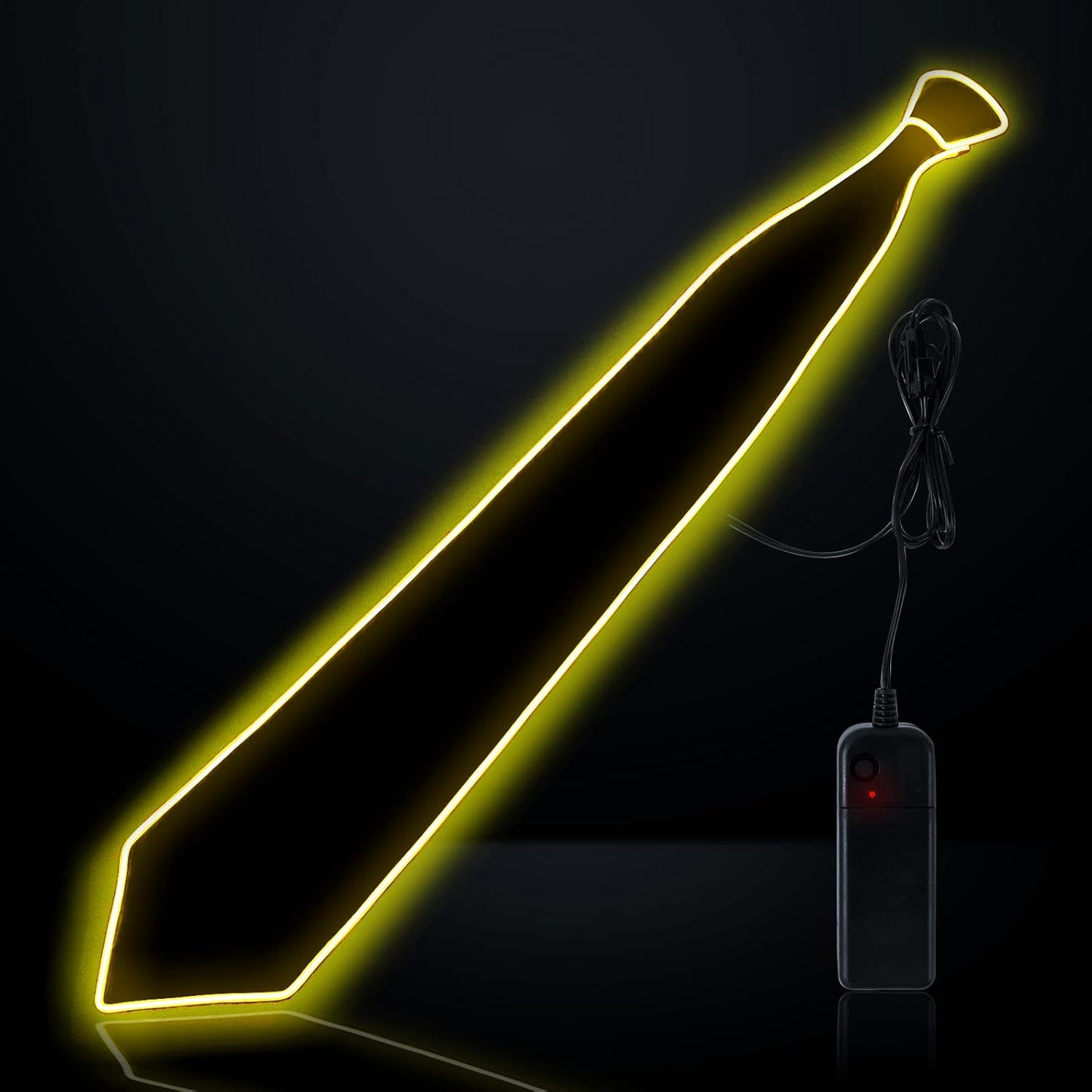 Ainiv Light Up Neckties Bowties Suspenders LED Party Supplies Glow in the Dark Adjustable for Women and Men Parties