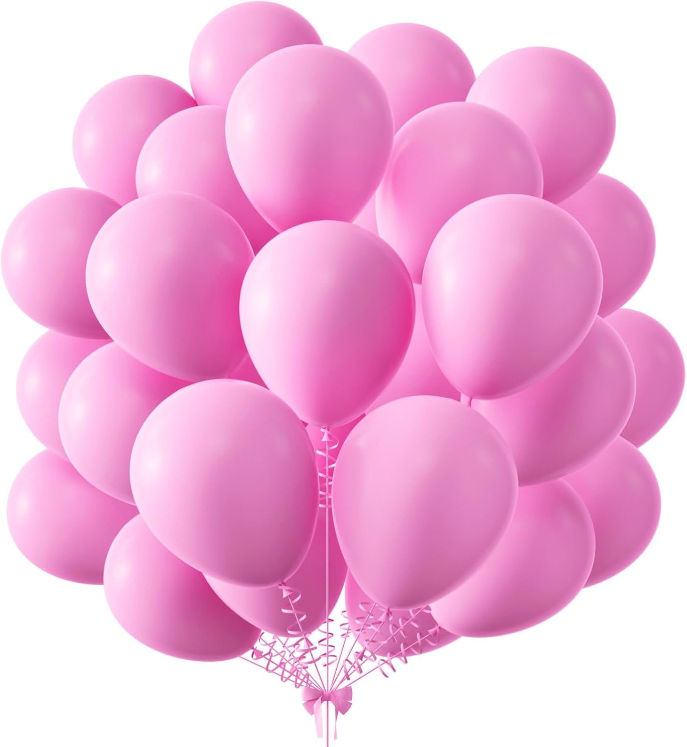 KALOR 12 Inch Dark Pink Balloons, 50 Pcs Latex Helium Balloons for Kid's Birthday Party, Baby Shower, Wedding, Graduate Party Decorations