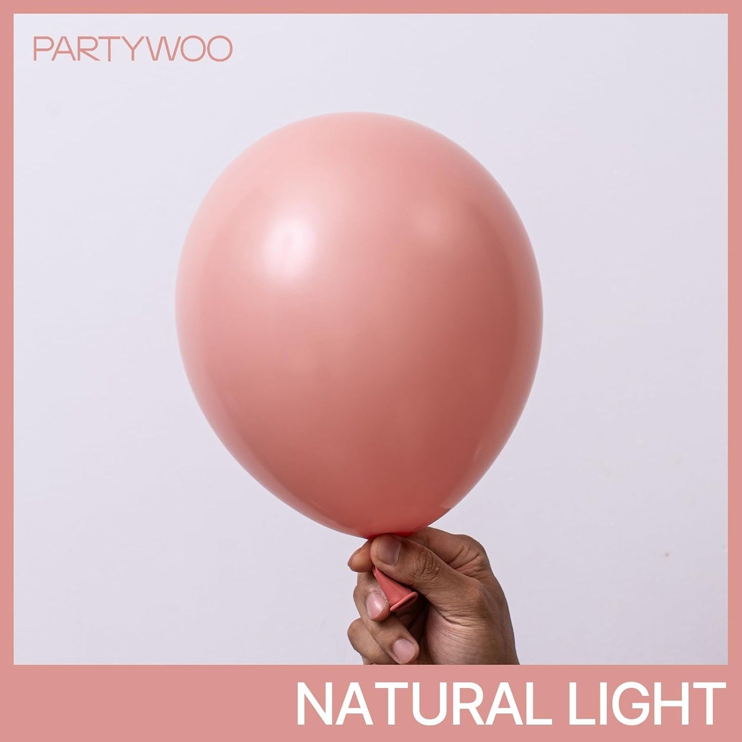 PartyWoo Dusty Pink Balloons 140pcs Different Sizes of 18 12 10 5 Inch Blush Pink Dusty Rose Boho Netural Balloon Arch Kit Garland for Baby Shower Princess Girl Birthday Party Decorations Pink-F01