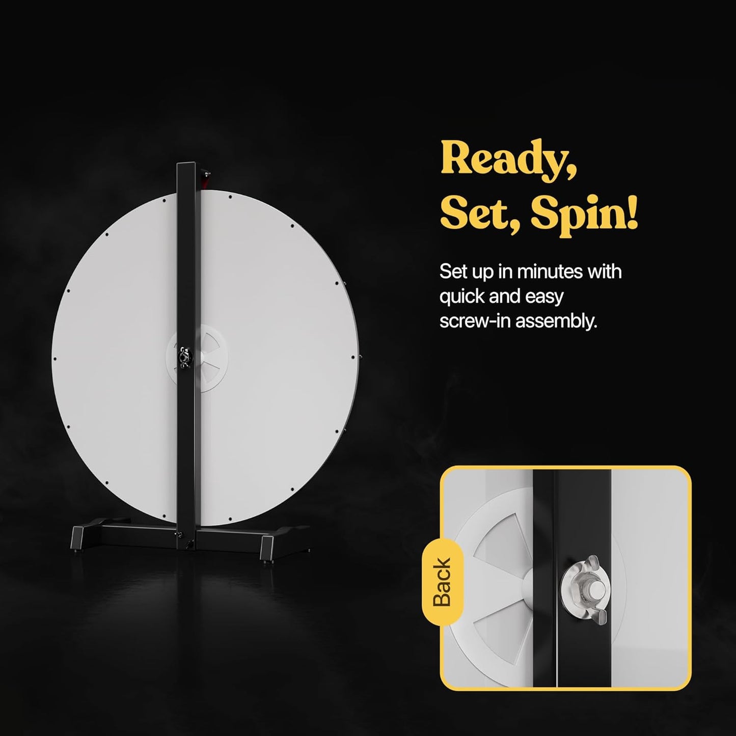 T-SIGN 18 Inch Heavy Duty Spinning Prize Wheel - 14 Slots Color Tabletop Roulette Wheel of Fortune - with Dry Erase Marker and Eraser Win The Fortune Spin Game for Carnival & Trade Show (Multicolor)