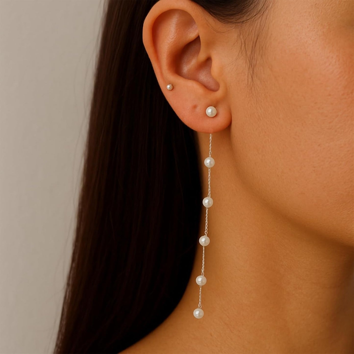 Gold Jewelry Set for Women - Dainty 14K Gold Plated Pearl Necklace and Earring Set with Drop Earrings, Bracelets, Choker Necklace - Wedding Jewelry Gift