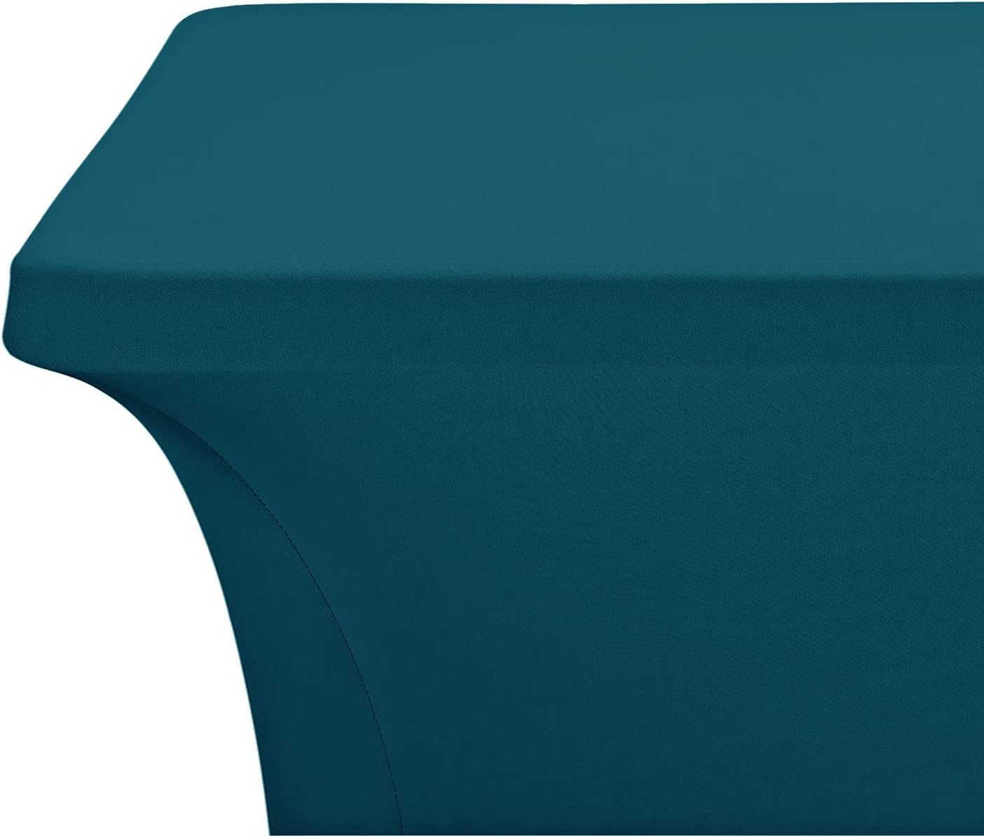 LZY Spandex Fitted Stretch Table Cover for 4ft or 6ft or 8ft Folding Table, Rectangular Cocktail Tablecloth, Perfect for Party or Banquet