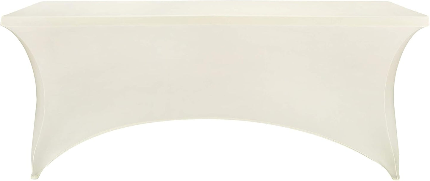 LZY Spandex Fitted Stretch Table Cover for 6 ft or 4ft or 8ft Folding Table, Rectangular Cocktail Tablecloth, Perfect for Party or Banquet