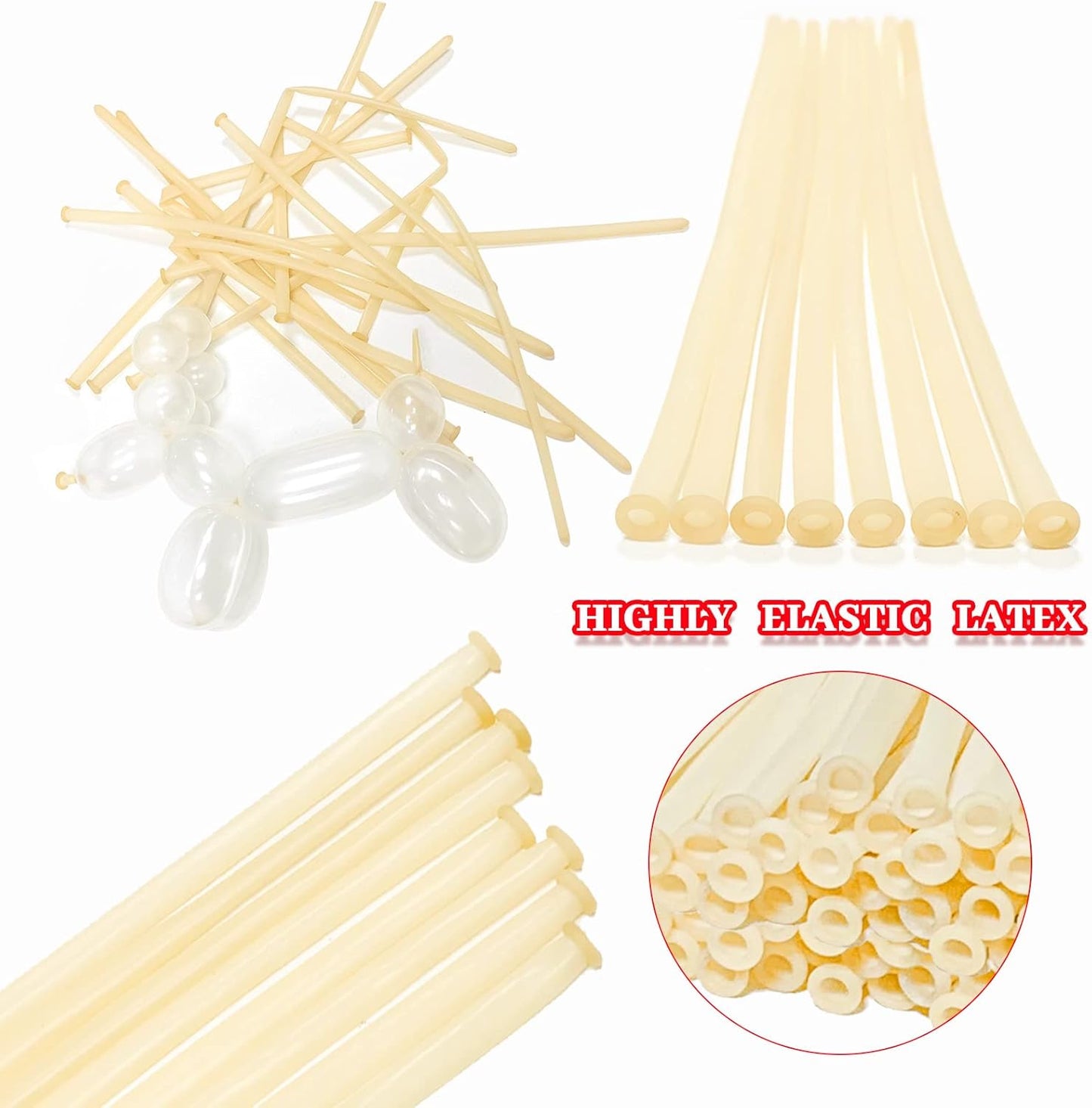 260 Balloons Clear Long Balloons 100 Pack Twisting Animal Balloon Thickening Latex Transparent Modeling Long Magic Balloons for Animal Model Weddings Birthdays Festival Party Decorations