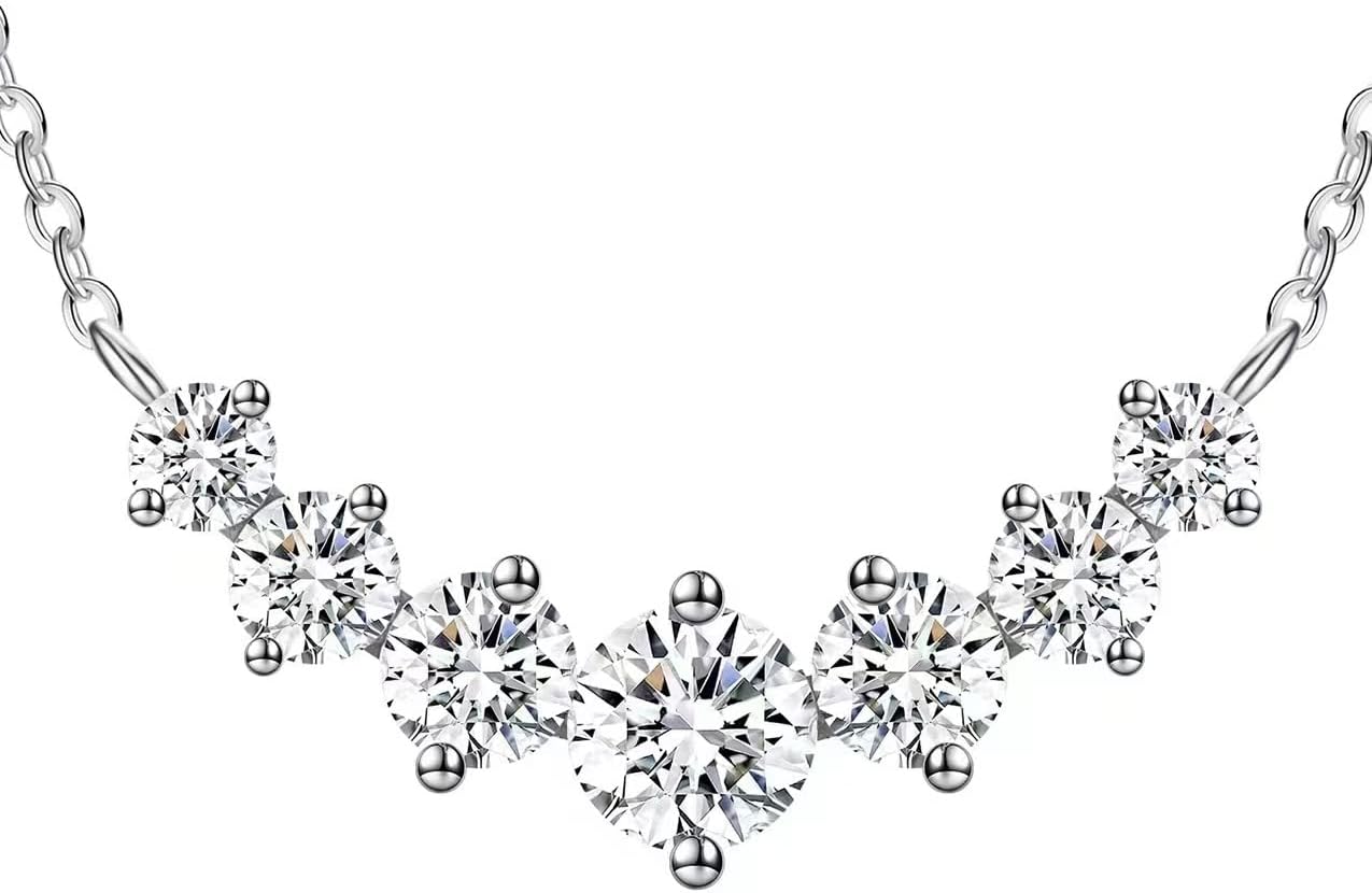 Moissanite Pendant Necklaces for Women 0.5Ct-7.6Ct Jewelry for Wife Her Mom Daughter Girlfriend Birthday Wedding Anniversay Engagements Gifts for Wife Christmas Valentine Mothers Day
