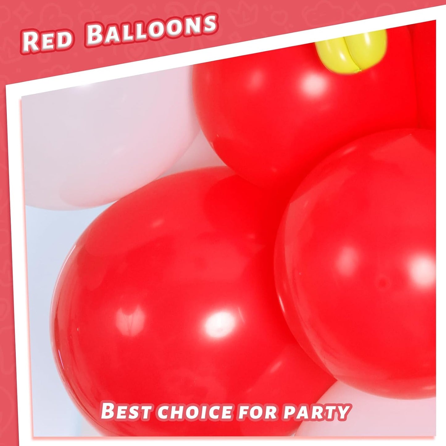 LovesTown 15PCS Party Balloons, 18inch Red Latex Balloons Balloon Garland Arch for Birthday Wedding Engagement Graduation Anniversary Party Decor