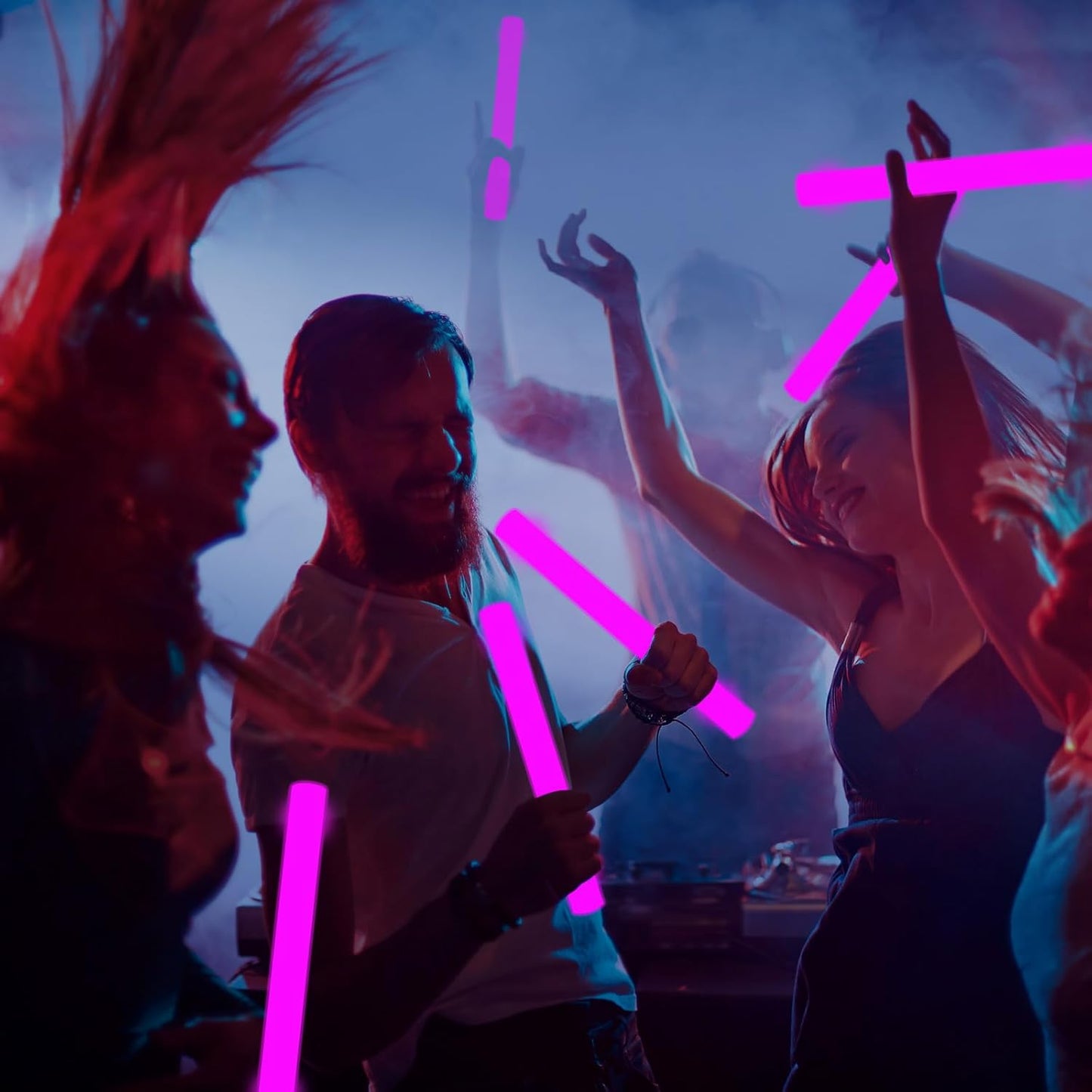 Glow Foam Wand, 36 Pcs Pink Giant LED Light Up Sticks 3 Modes Flashing Glowing Baton Wands Party Supplies for Wedding, Raves,Concert,Birthday,Christmas, Halloween,Sporting Events