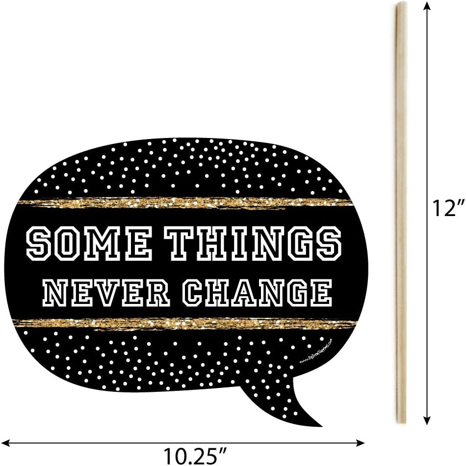 Big Dot of Happiness Funny Reunited - School Class Reunion Party Photo Booth Props Kit - 10 Piece