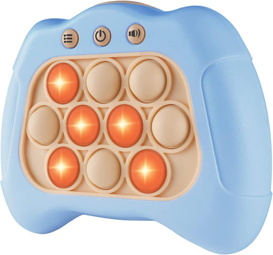 Pop The Target! Handheld Speed Push Game Machine: A Fun Multiplayer Game for Family. Sensory Fidget Toy Christmas Toys Gifts for 6 7 8 9 10 11 12 Years Old Kids Road Trip Car Games Light Blue