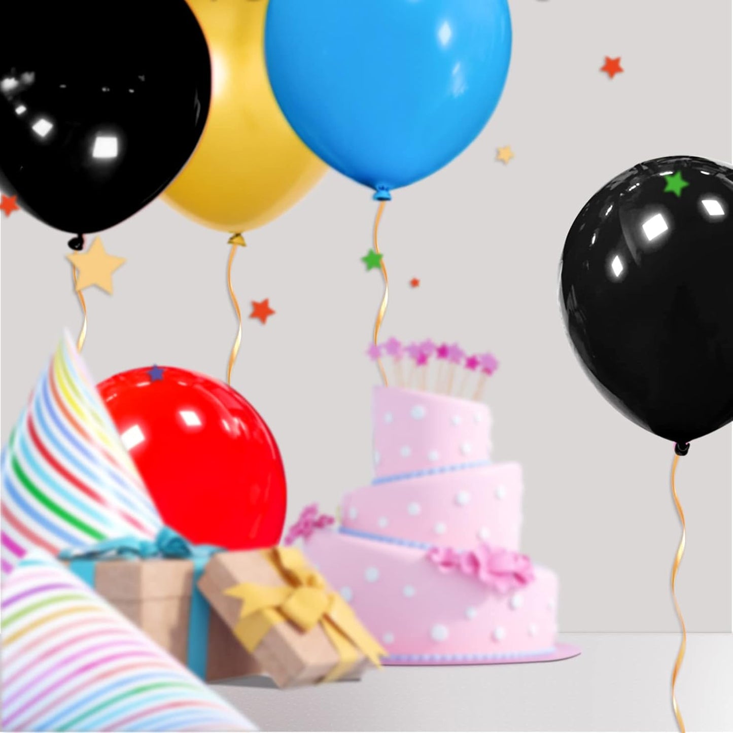 32Pcs Black Big Balloons 18 Inch, Round Large Latex Party Balloons for Birthday Wedding Decorations. (black)