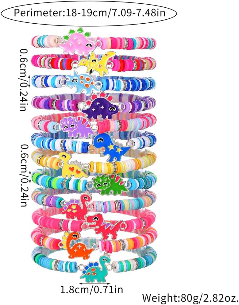 Friendship Bracelets Boho Stackable Bracelets for Women Surfer Heishi Clay Bead Bracelets Stretch Preppy Bracelets Colorful Boho Bracelets for Women