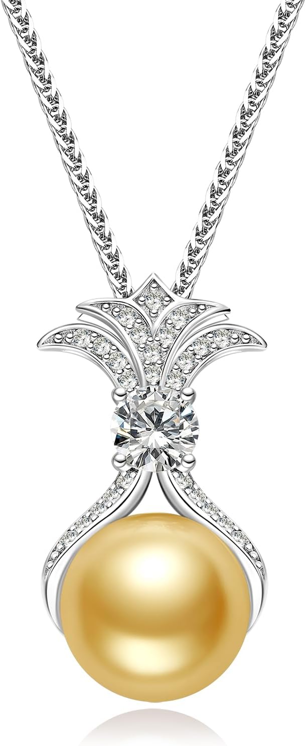 Gifts for Wife Women Anniversary -Pearl Necklace -Mom Girlfriend Her Fine Jewelry Mothers Day Valentines Christmas Birthdays Gift