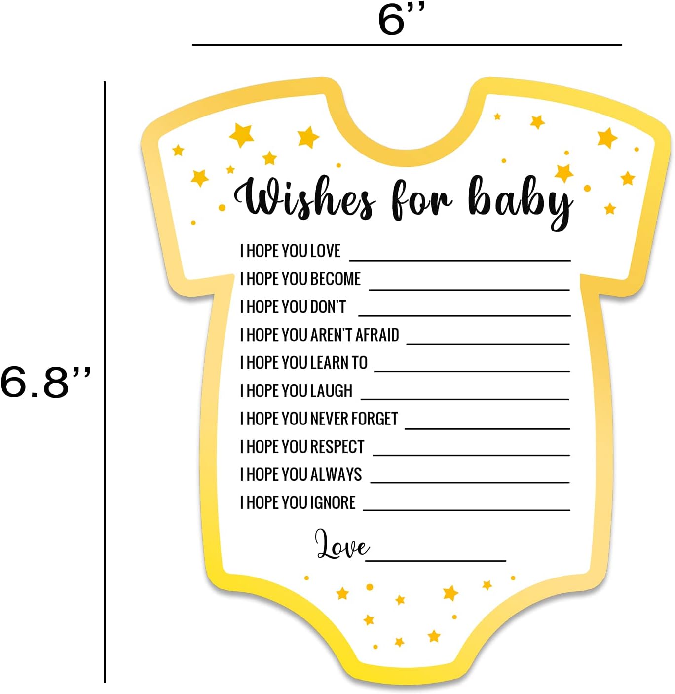 Baby Advice Cards, Baby Shower Game, Wishes for Baby Cards, Set of 30 Cards, Baby Shower Party Games Supplies & Activities, Gender Neutral Wishes for Baby Cards, Baby Shower Ideas