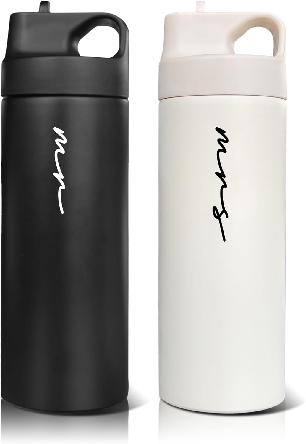 Mr and Mrs Water Bottles - Wedding Gifts for Bride and Groom - Gifts for Bridal Shower Engagement Wedding and Married Couples Anniversary