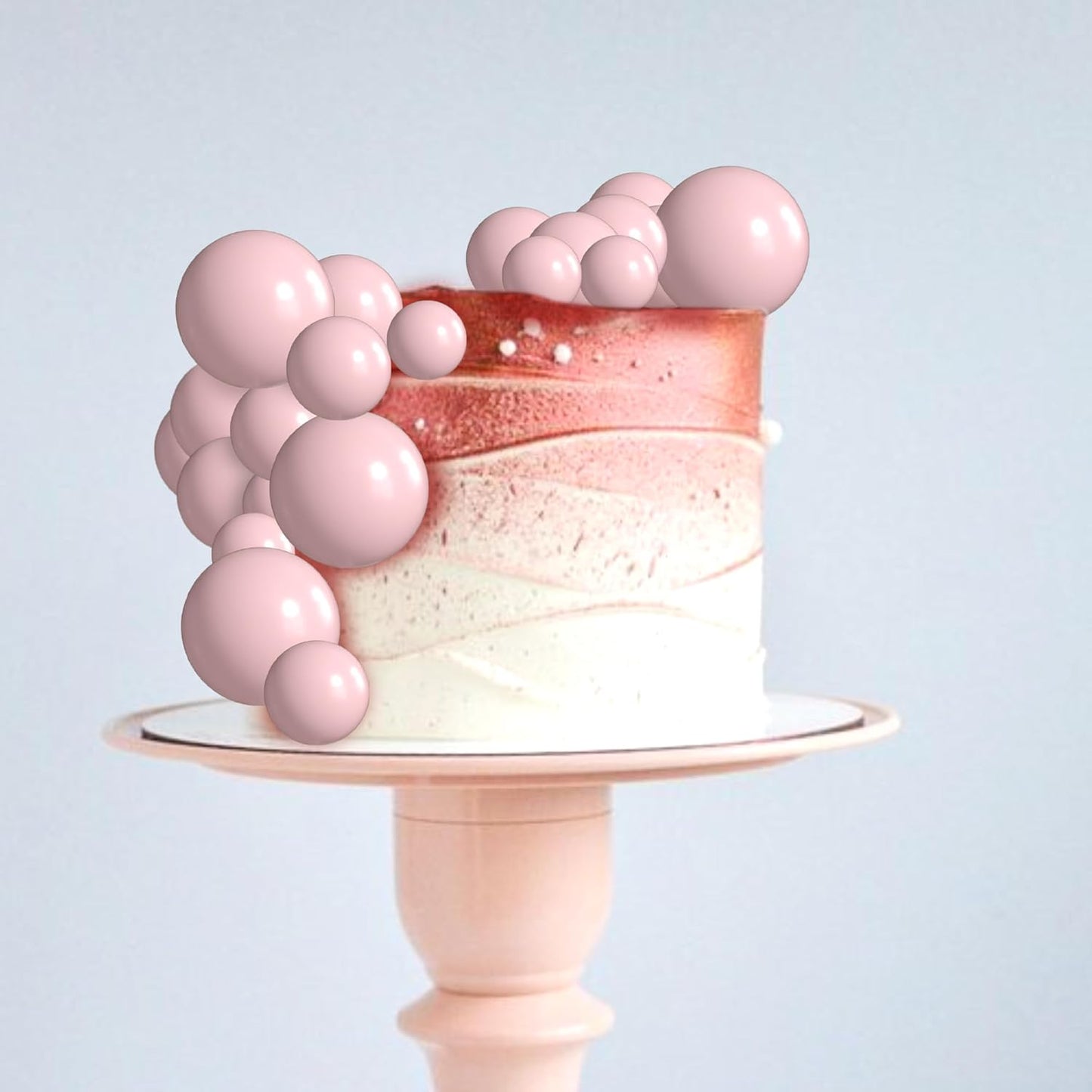 36 Pack Pink Balls Cake Topper Decorations Foam Balloons Cake Decorations Sticks Mini Balloons Cake Toppers Balls Cake Picks for Baby Shower Wedding Anniversary Birthday Party Decorations