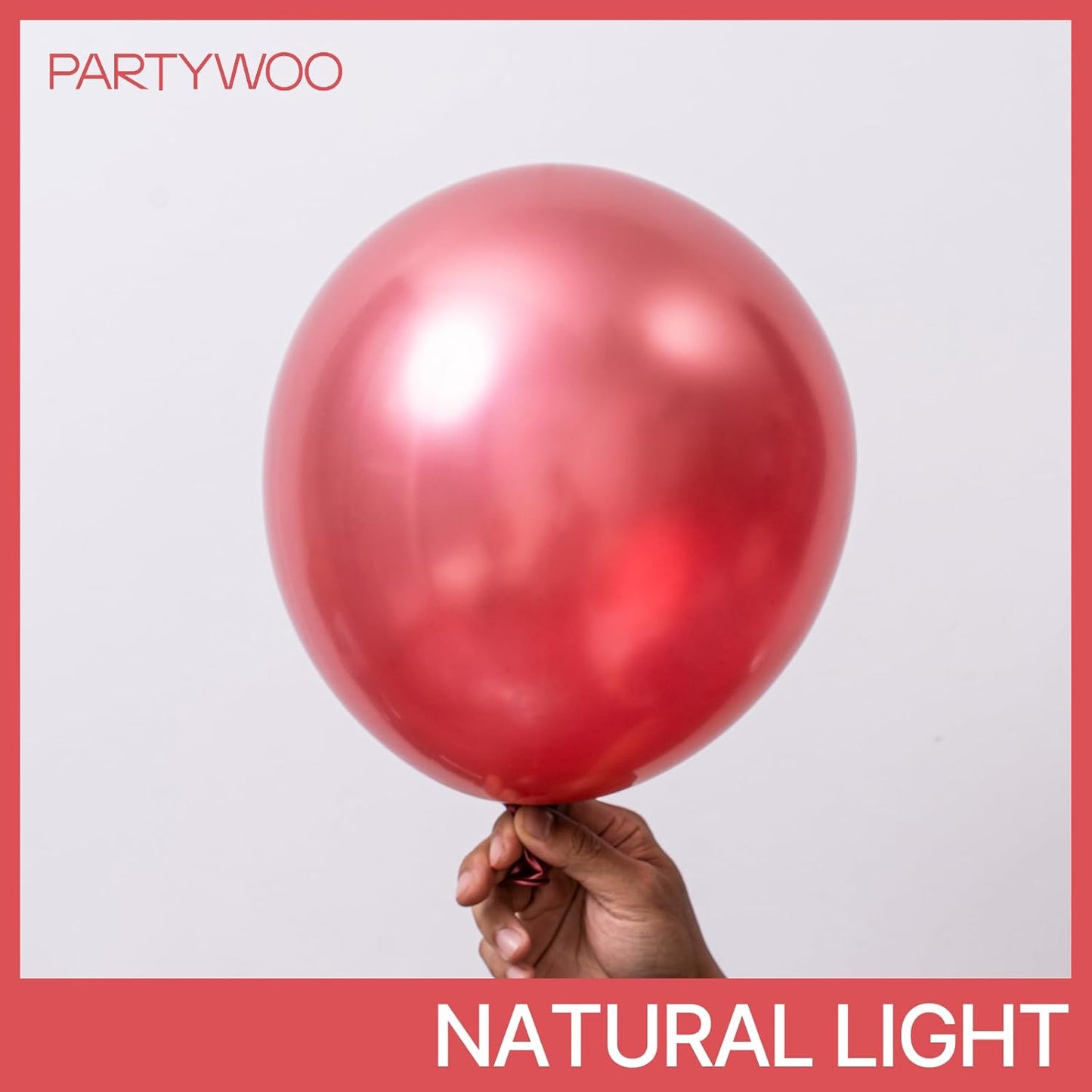 PartyWoo, 50 pcs 12" Pink Metallic Balloons, Balloon Garland or Arch Decorations, Birthday, Wedding, Anniversary, Unisex, All Ages, 3-6hrs Helium, 72hrs Air Filled