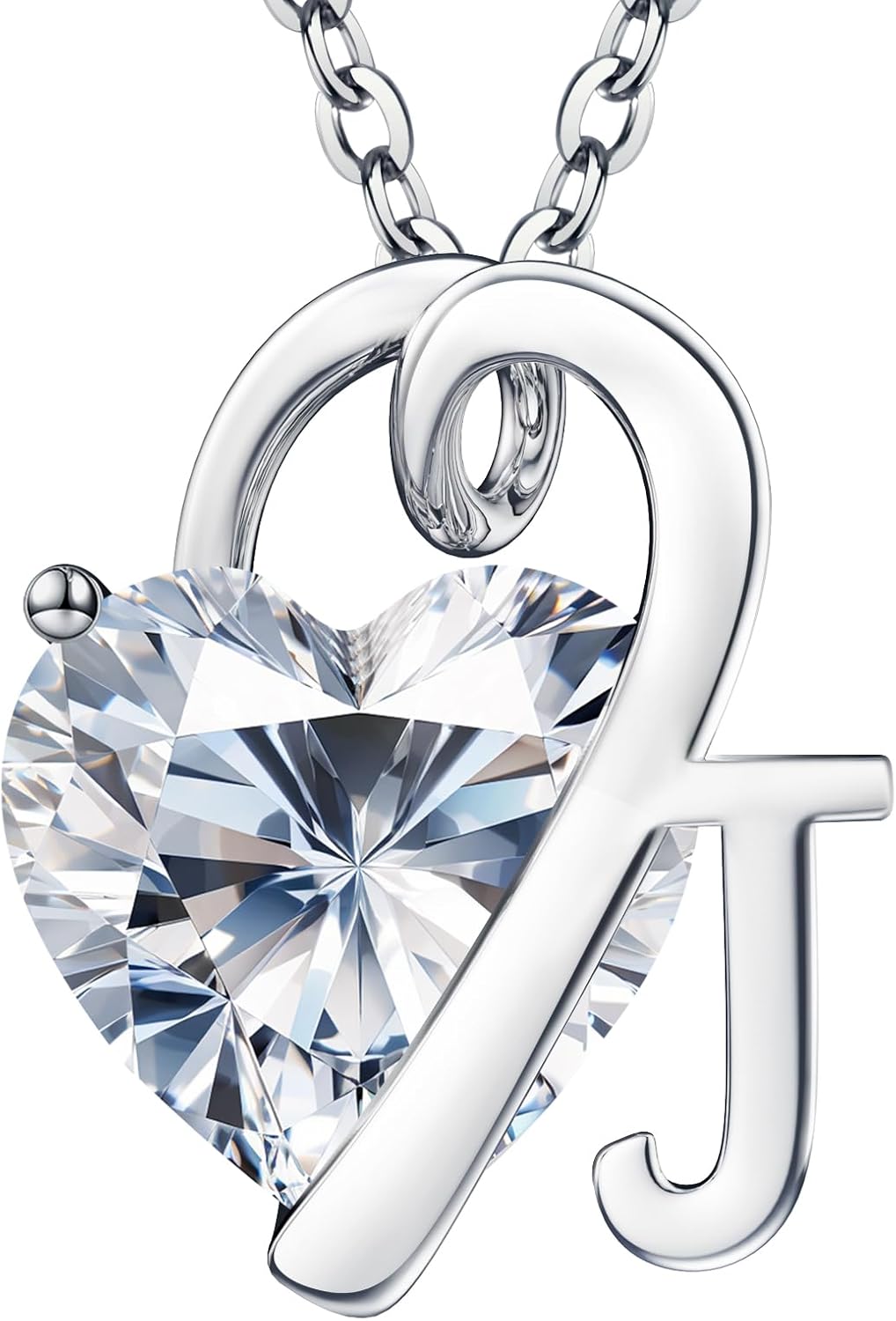 ForeverLove Heart Necklaces for Women, 4-2 Carats Heartshap Moissanite, Silver Pendant Jewelry, Anniversary Birthday Gifts for Wife, Girlfriend, Daughter, Mom