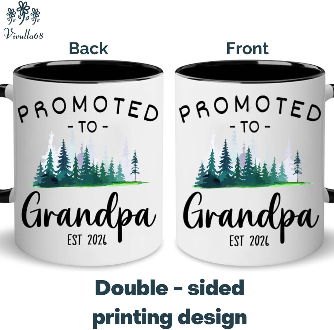 Christmas Gifts For First Time Grandparents, Promoted To Grandma And Grandpa Mugs Est 2026, Grandparents Baby Announcement, Pregnancy Announcement Mug, Grandparent To Be Gifts, New Grandparent Gift