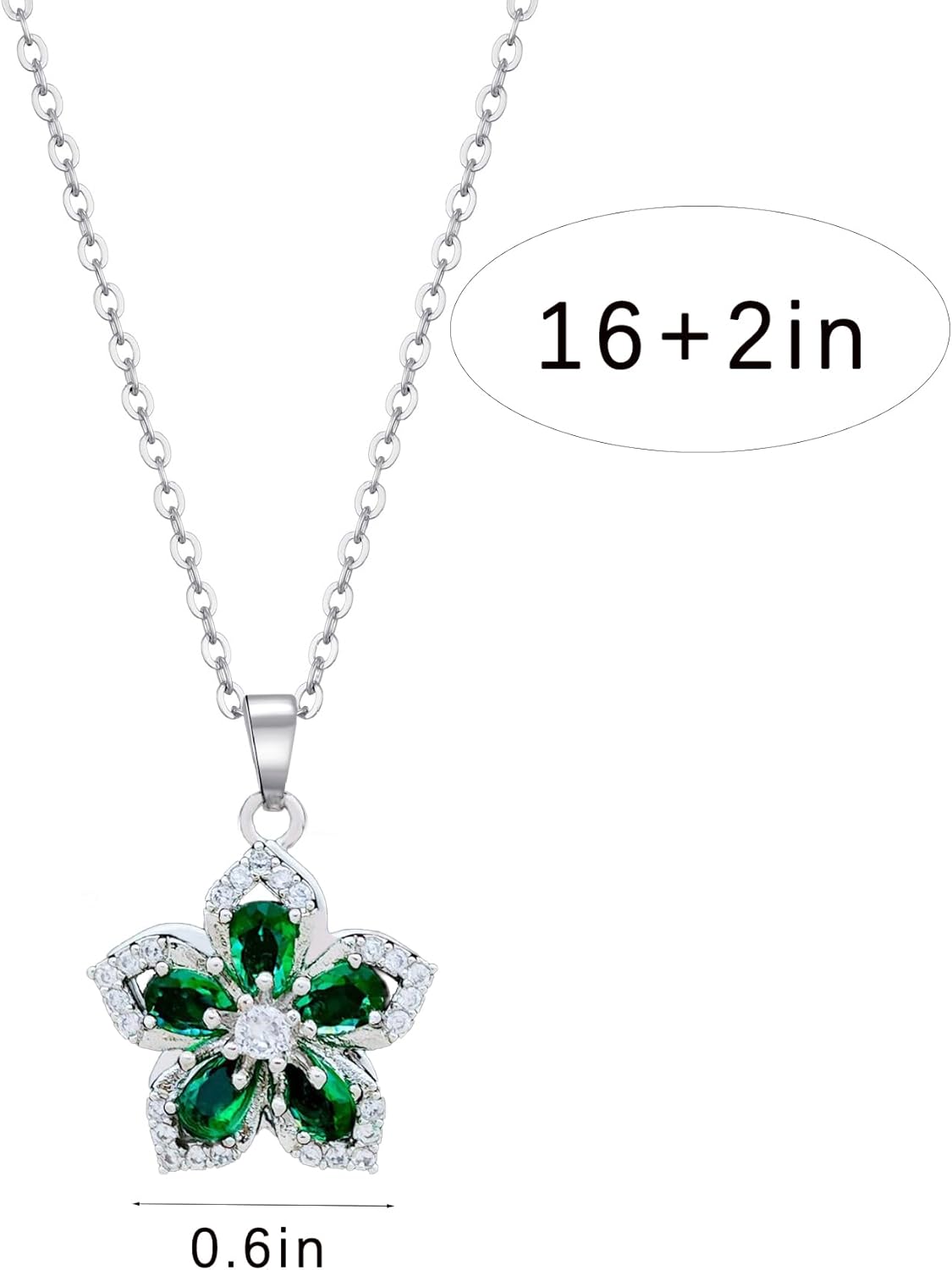 Necklace for Women Gold Flower Fidget Necklace Rotatable Crystal Silver Blossom Pendant Necklaces Adjustable Spinning Fidget Necklaces Redbud Flower Choker Funny Gift Jewelry