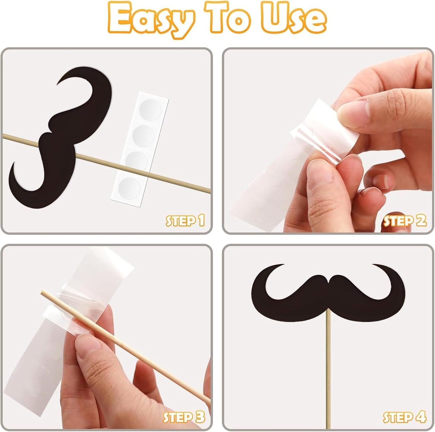 Casino Photo Booth Props, Tumwisk 24PCS Casino Theme Party Decorations, Vegas Themed Selfie Props with Stick for Texas Hold'em 777 Party, Funny Game Night Photography Props