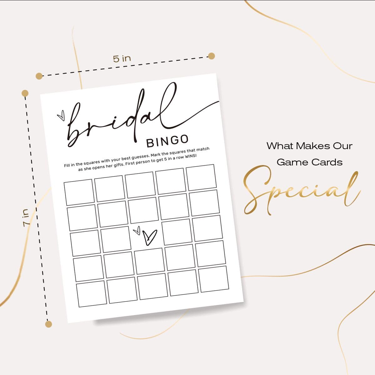 Bridal Shower Bingo, What Will The Bride to Be Receive, 25Pcs Bridal Bingo Game Cards, Engagement Party Games for Guests, Minimalist White Wedding Party Supplies - A18