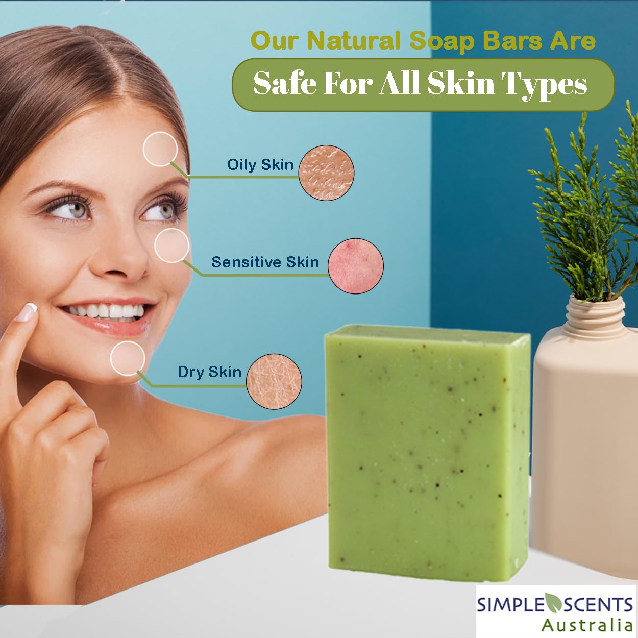 Lemon Myrtle Scented Natural Soap Bars (12 Bars), 3.5oz Moisturizing French Triple Milled Soap Bars Enriched with Shea Butter - Pure Plant Oil Bath & Body Bars