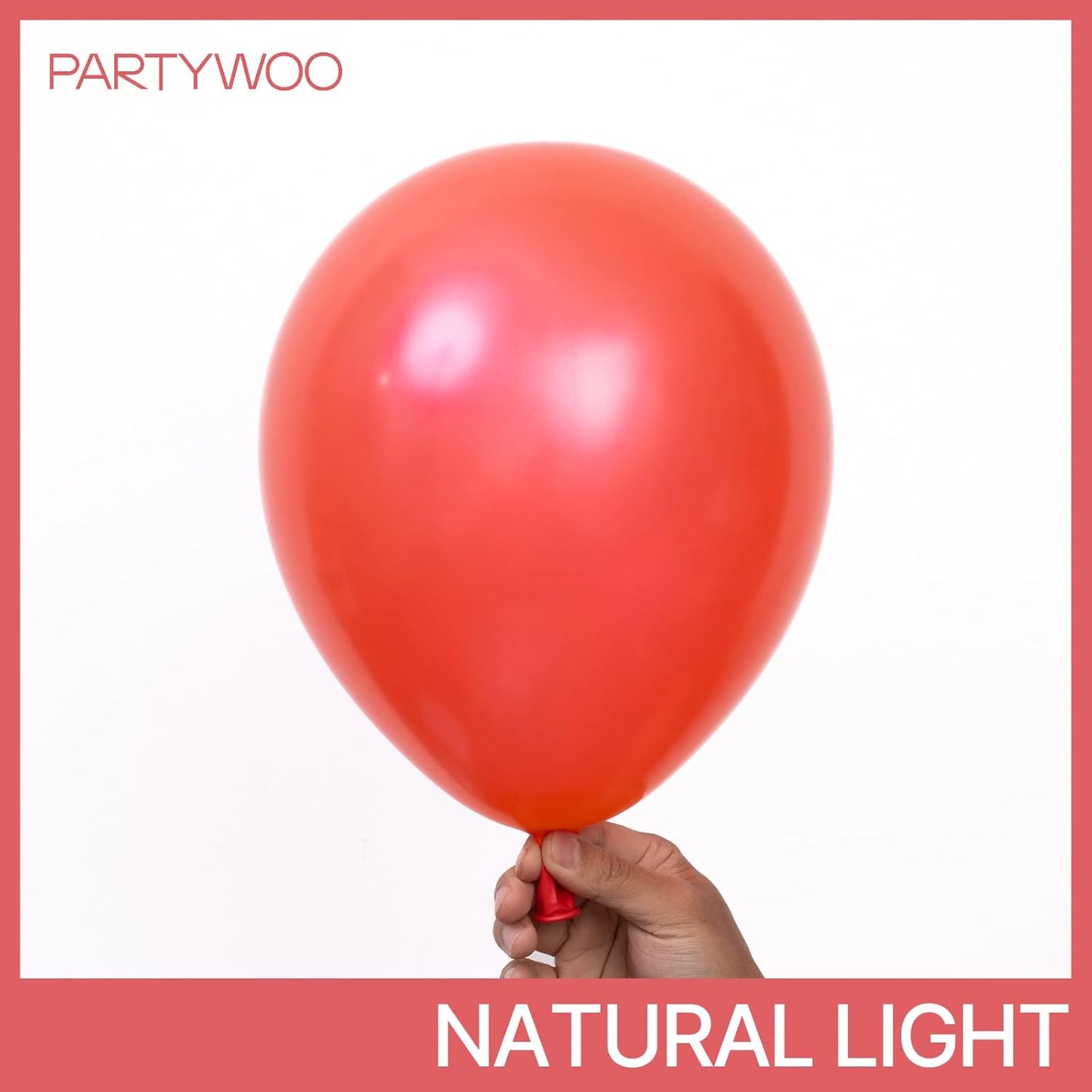 PartyWoo Pearl Red Balloons - 50pcs 12 Inch Balloons for Garland or Arch, Birthday, Wedding & Baby Shower Decorations