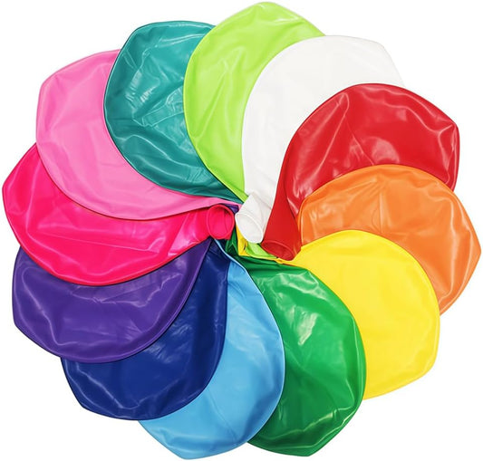 25 Pack 36 Inch Giant Balloons Latex Large Assorted Color Rainbow Big Balloon 12 Kinds Colorful for Birthday Wedding Baby Shower Anniversaries Store Party Decorations