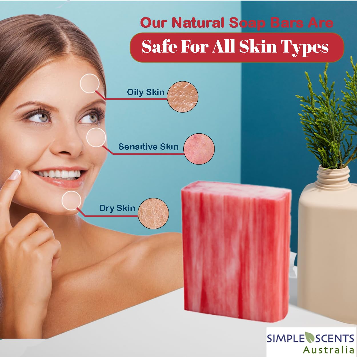 Melon Strawberry Scented Natural Soap Bars (12 Bars), 3.5oz Moisturizing French Triple Milled Soap Bars Enriched with Shea Butter - Pure Plant Oil Bath & Body Soaps