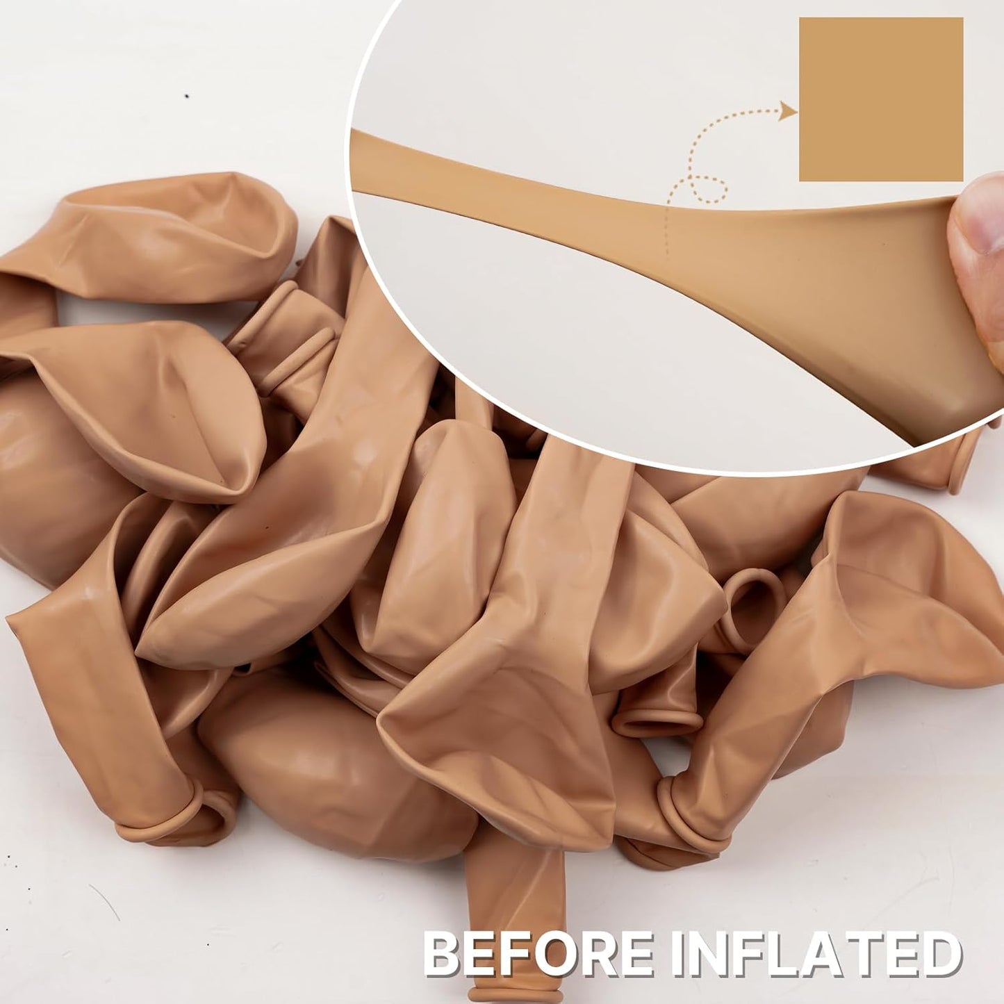 PartyWoo Nude Balloons 50 pcs 12 Inch Beige Apricot Cream Boho Latex Neutral Helium Balloons for Thanksgiving Graduation Baby Shower Boho Theme Birthday Party Decorations Nude-Y103