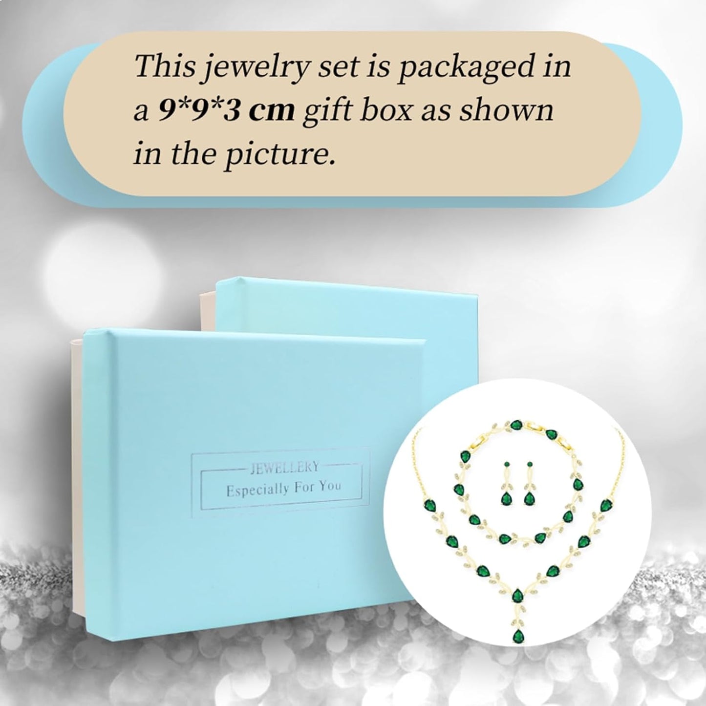 GZWHD Wedding Jewelry Sets for Bride Bridesmaid Women Cubic Zirconia Necklace Earrings Bracelet Set Gift for Mother Friend Wife Daughter Sister Party Prom Jewelry