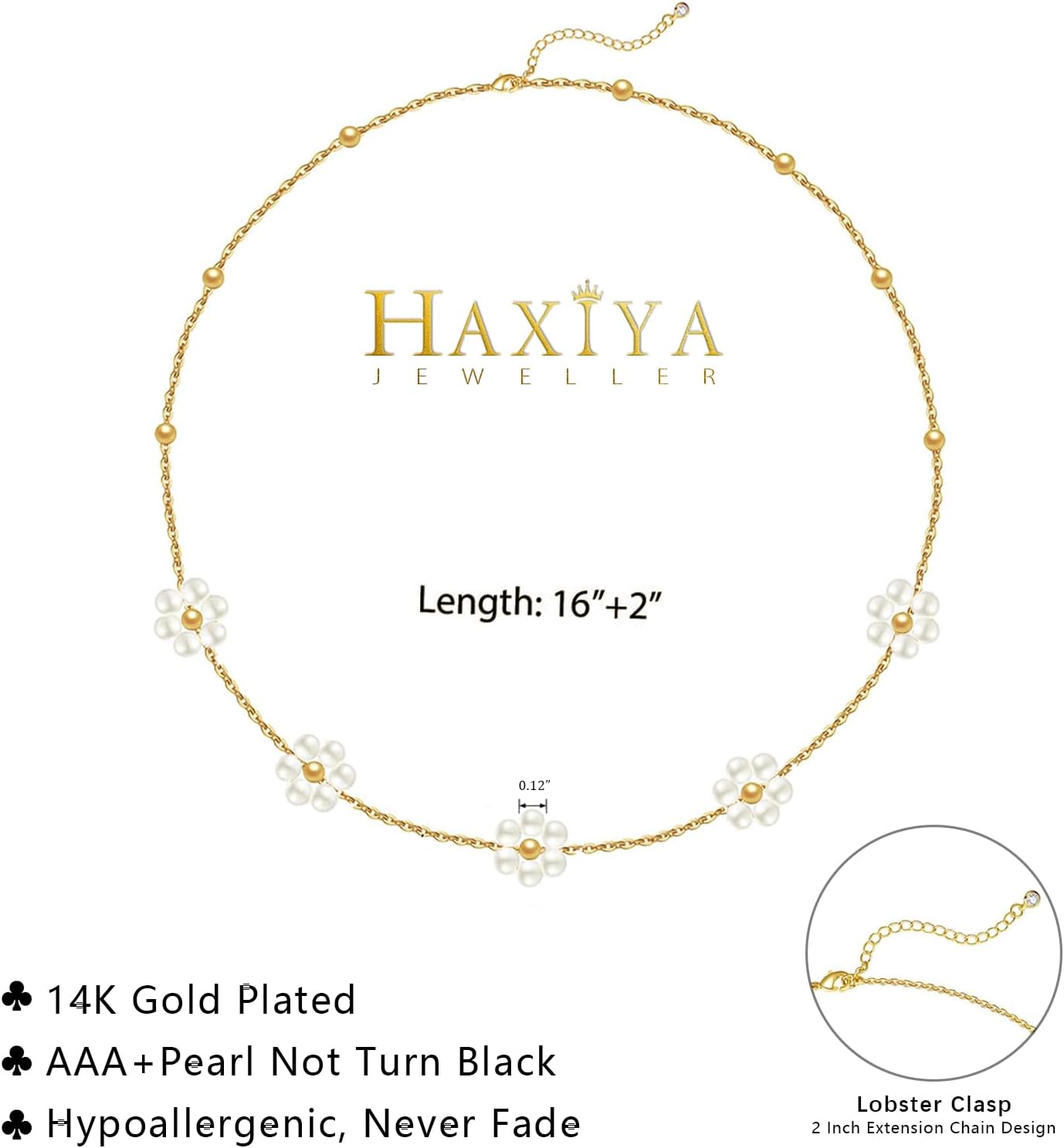 Gold Jewelry Set for Women - Dainty 14K Gold Plated Pearl Necklace and Earring Set with Drop Earrings, Bracelets, Choker Necklace - Wedding Jewelry Gift