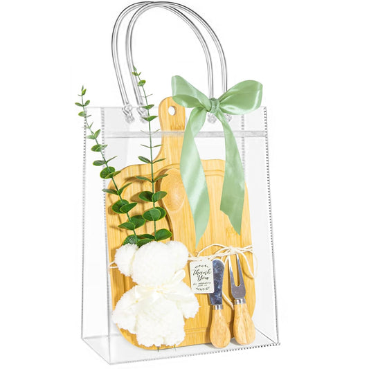 1 Set Baby Shower Game Prizes for Game Winners Adults, Bamboo Mini Charcuterie Boards with Spoon Fork Towel & Gift Bags, Bridal Shower Prizes Gifts for Guests - All-in-One Adult Party Favors